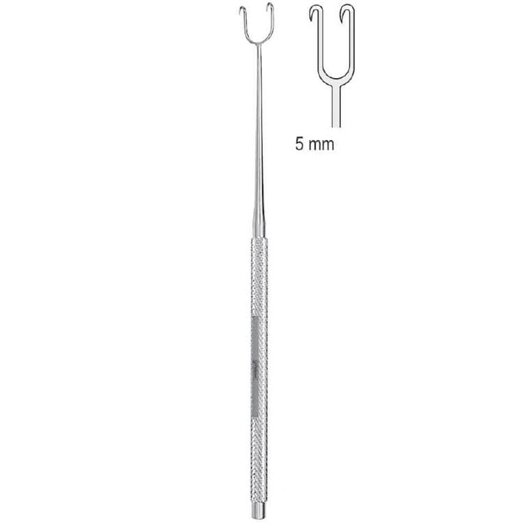 Hook Joseph 2-prongs sharp 5mm, 160mm – oficiali Falcon Medical produkto nuotrauka