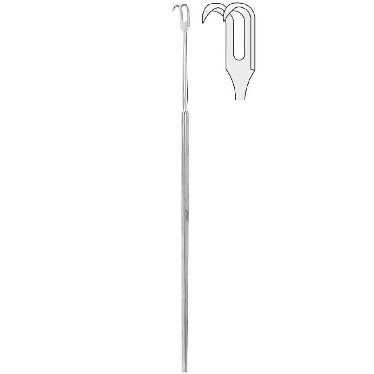 Hook Simon 2-prongs sharp 220mm – oficiali Falcon Medical produkto nuotrauka