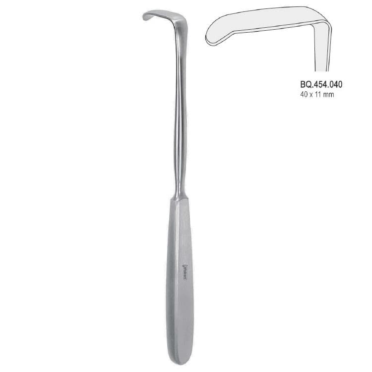 Retractor Langenbeck hollow handle 40x11mm, 220mm – oficiali Falcon Medical produkto nuotrauka