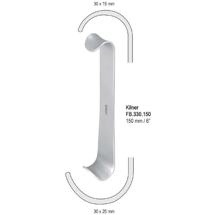 Retractor cheek Kilner 150 mm – oficiali Falcon Medical produkto nuotrauka