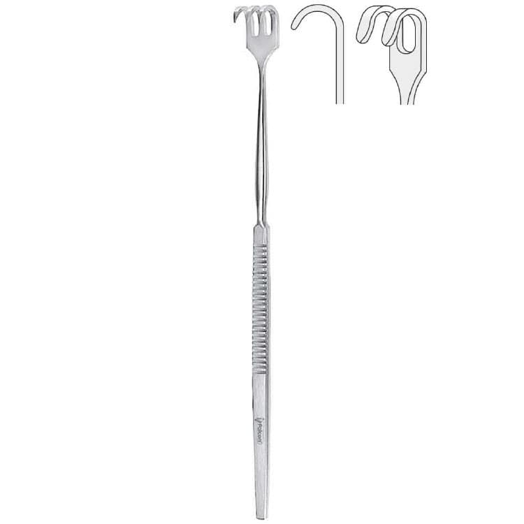 Retractor Falcon 2-prong blunt 160mm – oficiali Falcon Medical produkto nuotrauka