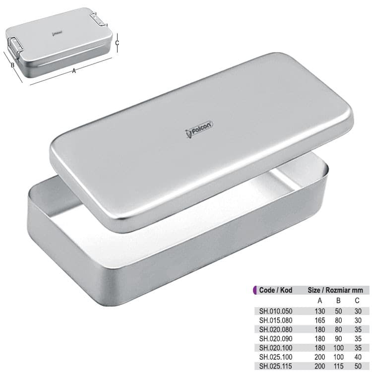 Instruments box 200x115x50mm – oficiali Falcon Medical produkto nuotrauka