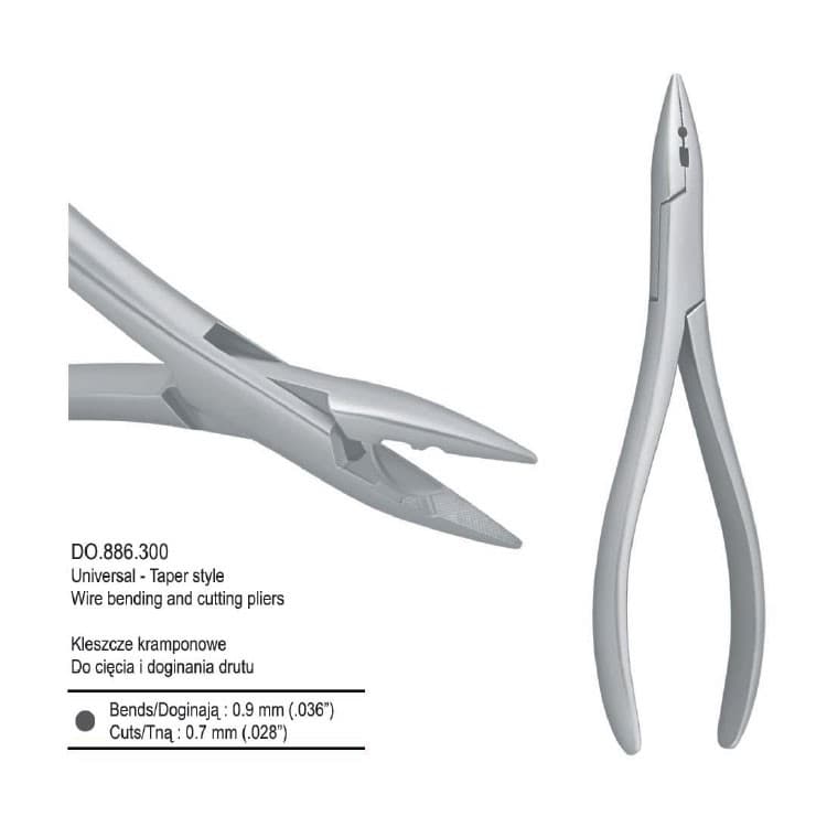 Pliers wire bending and cutting universal taper style 155mm – oficiali Falcon Medical produkto nuotrauka
