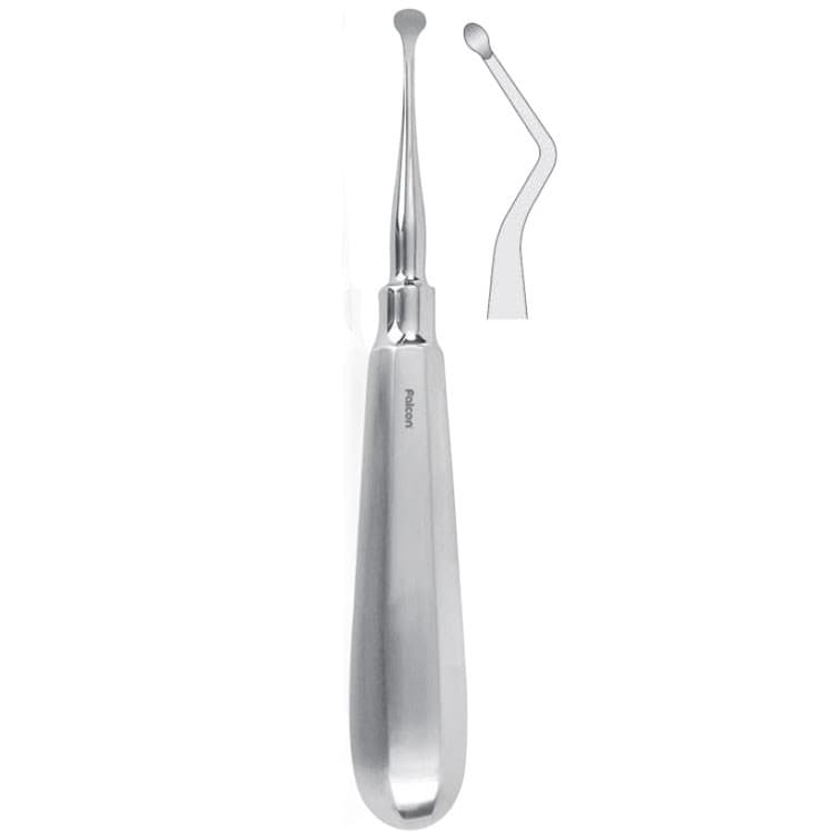 Bone curette se Molt hollow handle ø 3.5mm fig. 6, 165mm – oficiali Falcon Medical produkto nuotrauka