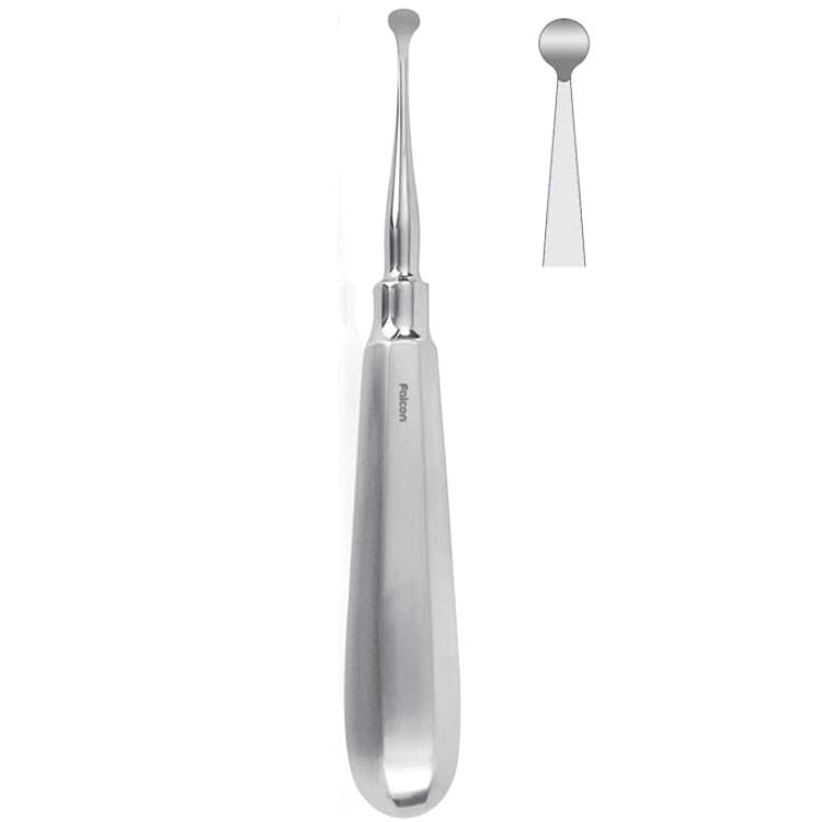 Bone curette se Molt hollow handle ø 7.0mm fig. 4, 165mm – oficiali Falcon Medical produkto nuotrauka