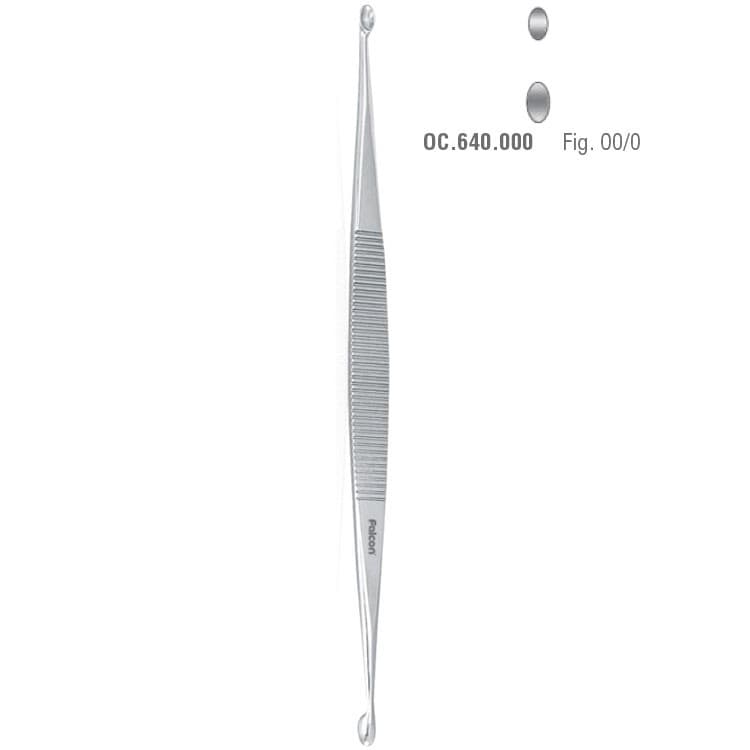 Bone curette de Williger fig. 00/0,140mm – oficiali Falcon Medical produkto nuotrauka