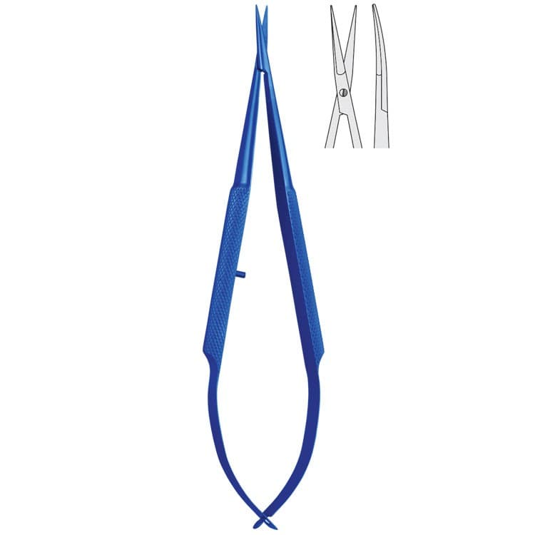 Titanium Micro Scissors curved 180mm – oficiali Falcon Medical produkto nuotrauka