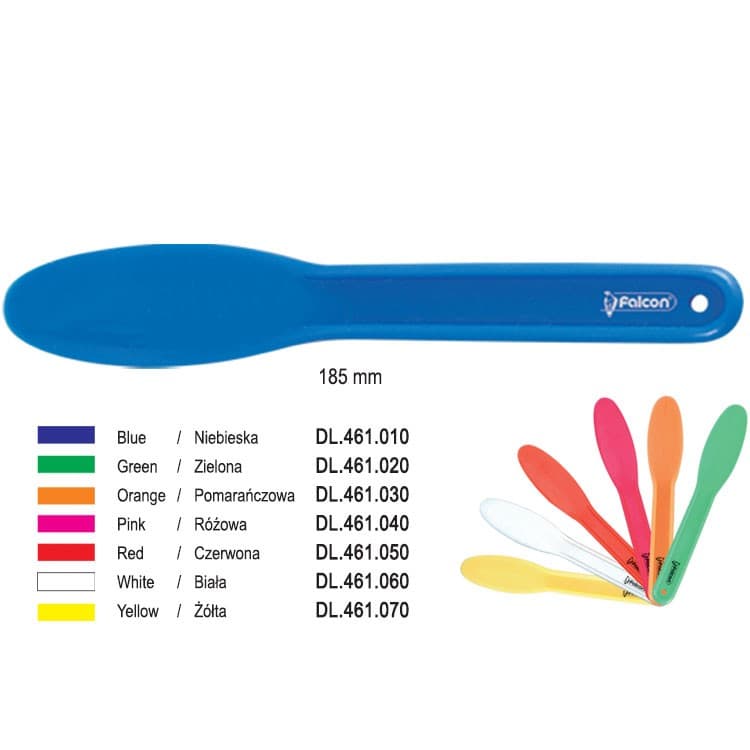 Alginate spatula plastic yellow – oficiali Falcon Medical produkto nuotrauka