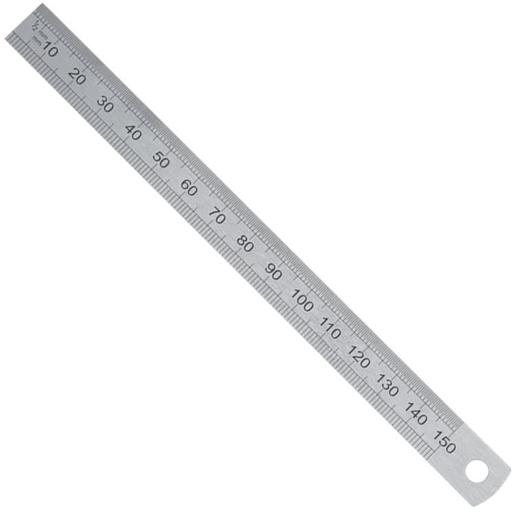 Ruler stainless steel cm/inches 150mm/6″ – oficiali Falcon Medical produkto nuotrauka