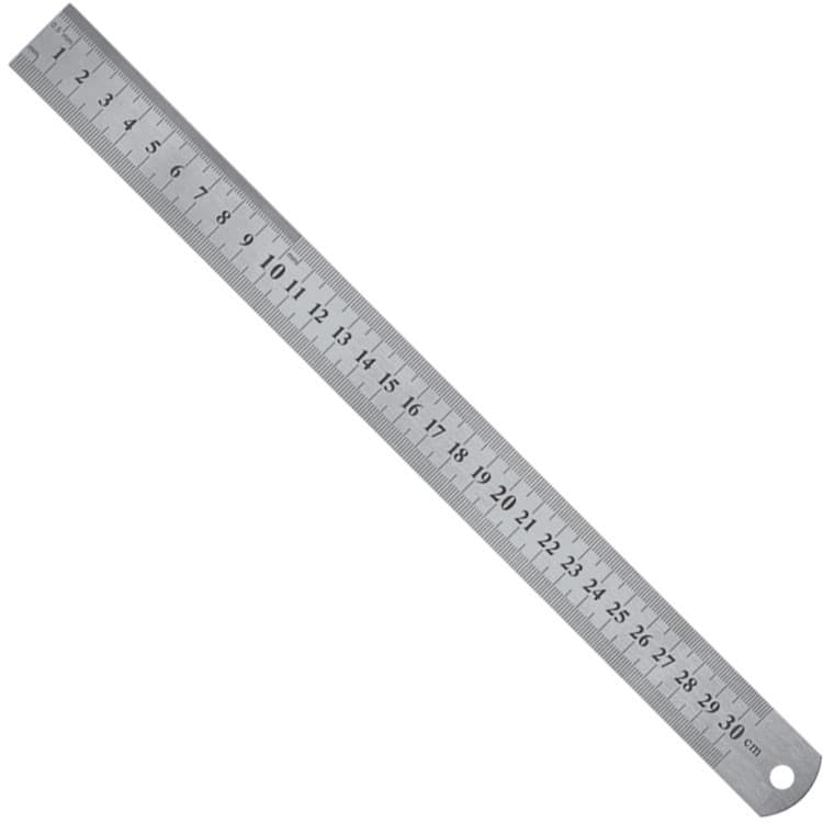 Ruler stainless steel cm/inches 300mm/12″ – oficiali Falcon Medical produkto nuotrauka