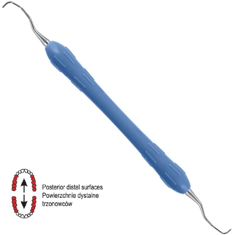 Easy-Color Curette Gracey rigid de fig. 13/14 (Light Blue) – oficiali Falcon Medical produkto nuotrauka