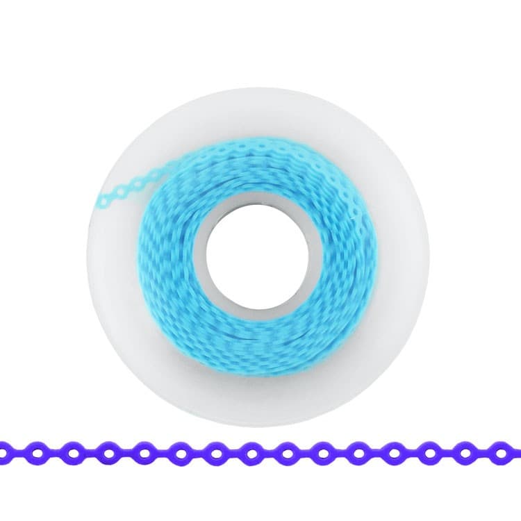 ElastoMax Uno elastomeric chain, long, sky blue (4.5m spool) – oficiali Falcon Medical produkto nuotrauka