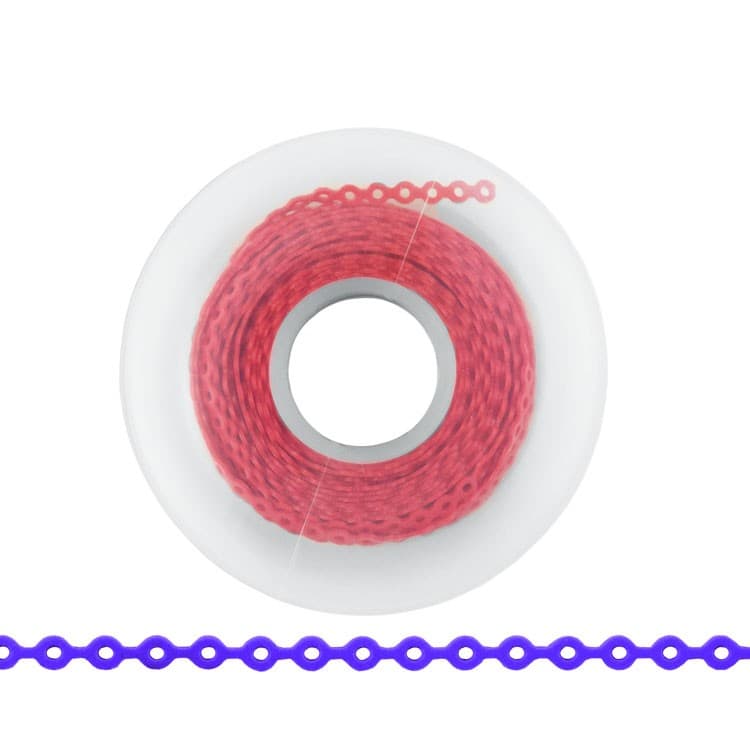 ElastoMax Uno elastomeric chain, long, fire red (4.5m spool) – oficiali Falcon Medical produkto nuotrauka