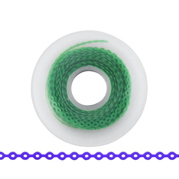 ElastoMax Uno elastomeric chain, long, green (4.5m spool) – oficiali Falcon Medical produkto nuotrauka