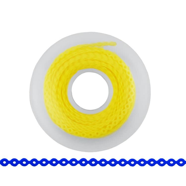 ElastoMax Uno elastomeric chain, short, yellow (4.5m spool) – oficiali Falcon Medical produkto nuotrauka