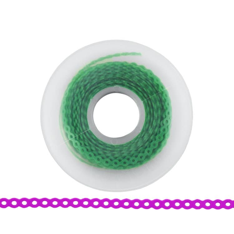 ElastoMax Uno elastomeric chain, closed green (4.5m spool) – oficiali Falcon Medical produkto nuotrauka