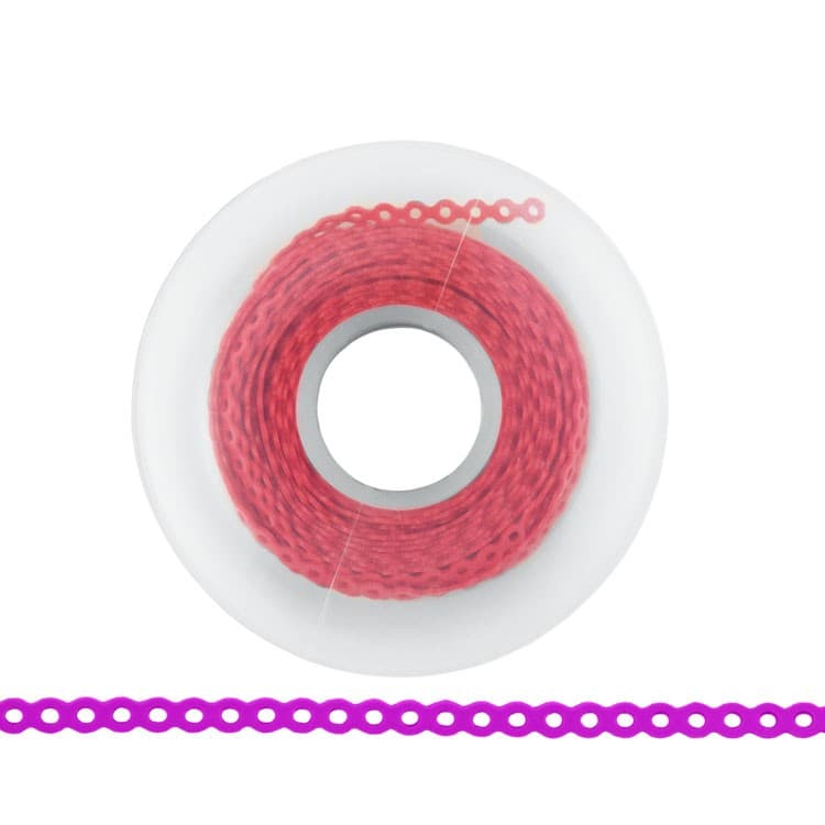 ElastoMax Uno elastomeric chain, closed fire red (4.5m spool) – oficiali Falcon Medical produkto nuotrauka
