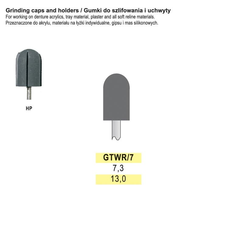 Grinding cap holder Ø7.3mm HP – oficiali Falcon Medical produkto nuotrauka