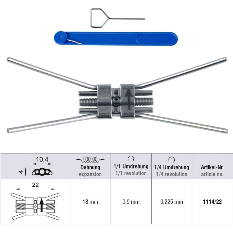 Palatal expansion screws 18mm – oficiali Falcon Medical produkto nuotrauka