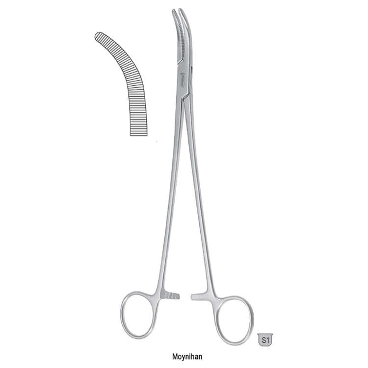 Forceps artery Moynihan curved 240mm – oficiali Falcon Medical produkto nuotrauka