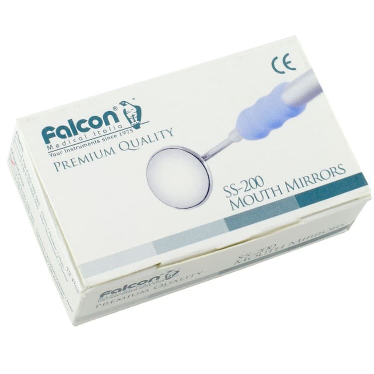 Mirrors front surface Chrome coated (pack of 12 pieces) – oficiali Falcon Medical produkto nuotrauka