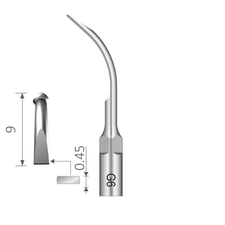 Ultrasonic scaling tip fig. G6 (E-M Type) – oficiali Falcon Medical produkto nuotrauka