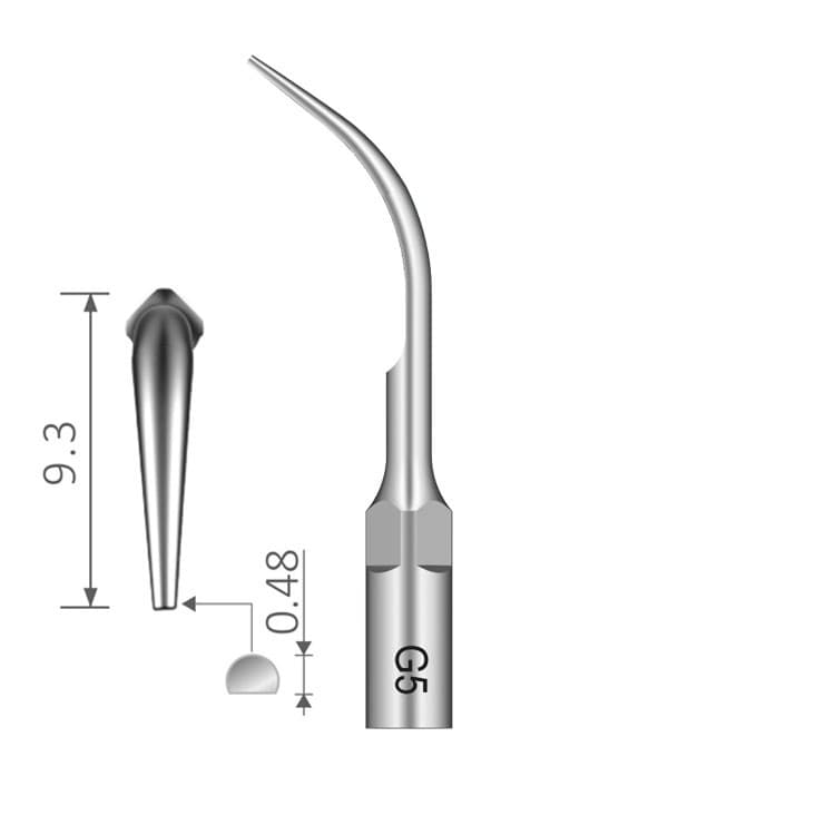 Ultrasonic scaling tip fig. G5 (E-M Type) – oficiali Falcon Medical produkto nuotrauka