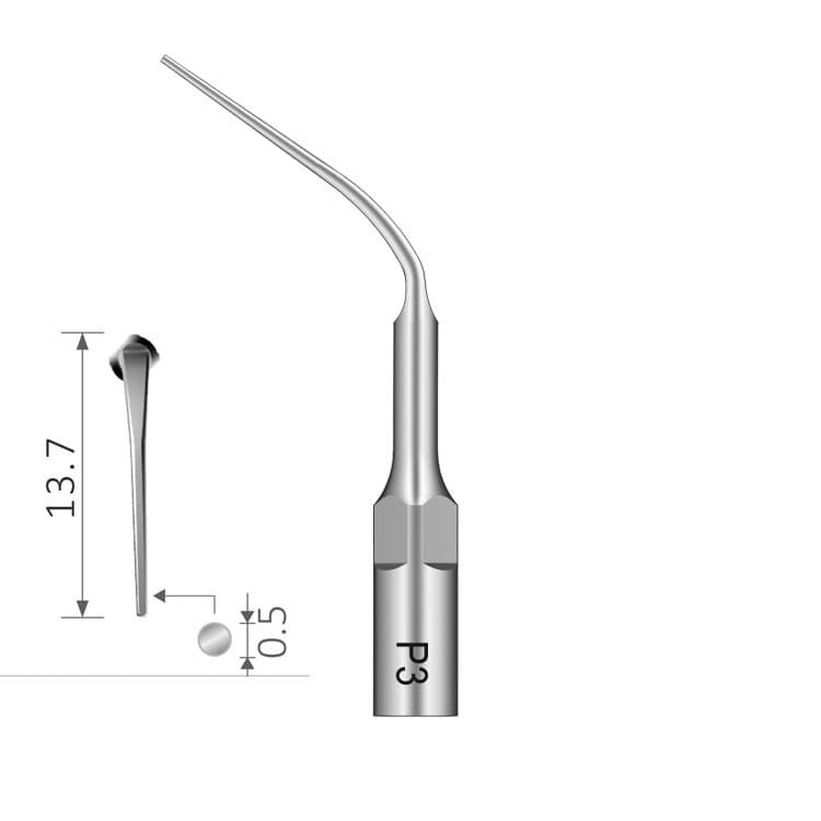 Ultrasonic periodontal tip fig. P3 (N-S Type) – oficiali Falcon Medical produkto nuotrauka