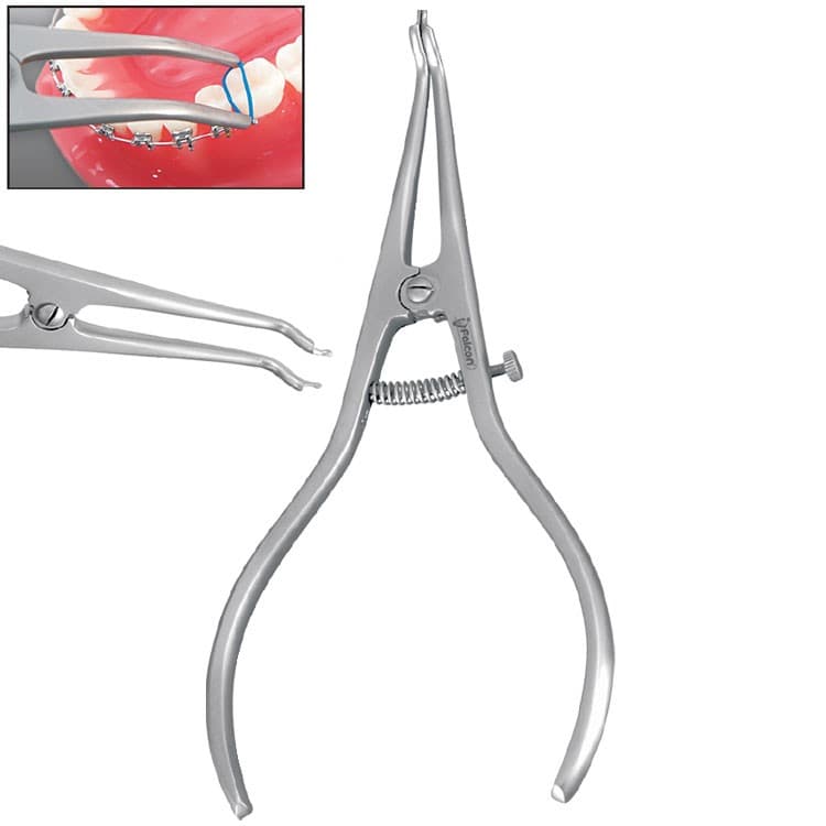 Elastomeric separators plaing pliers contra angle with stop – oficiali Falcon Medical produkto nuotrauka