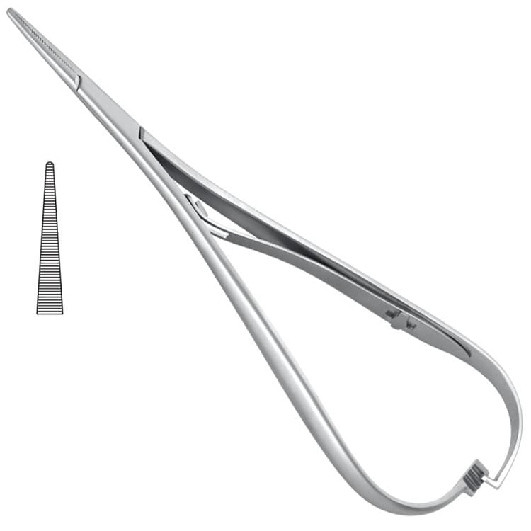 Elastomeric ligature placing forceps Smaha straight 140mm – oficiali Falcon Medical produkto nuotrauka