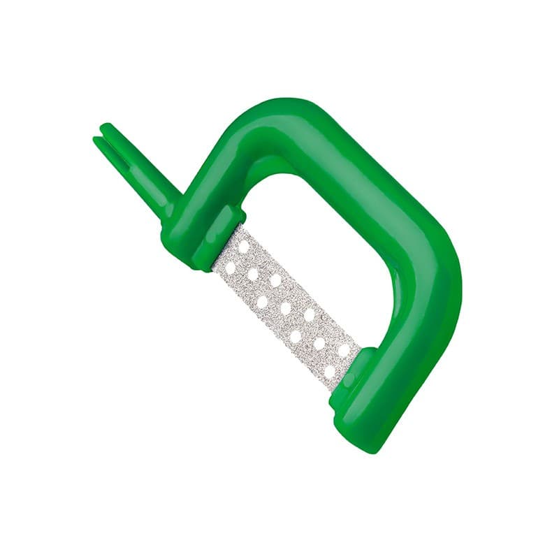 Interproximal reduction strip 4mm double side, coarse grit, green – oficiali Falcon Medical produkto nuotrauka