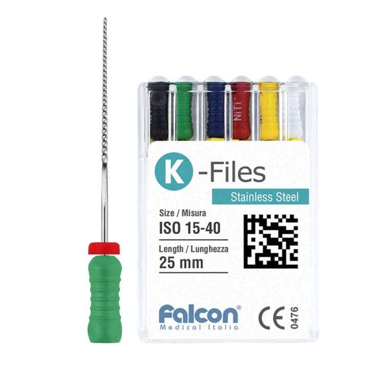 SS K-Files 31mm (6 pieces) – oficiali Falcon Medical produkto nuotrauka