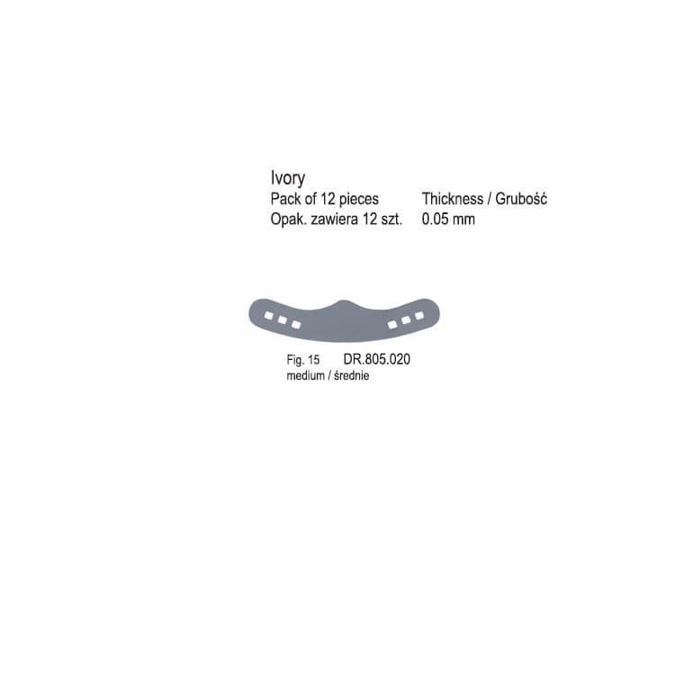 Matrix Bands Ivory fig. 15 (Pack of 12 pieces) – oficiali Falcon Medical produkto nuotrauka