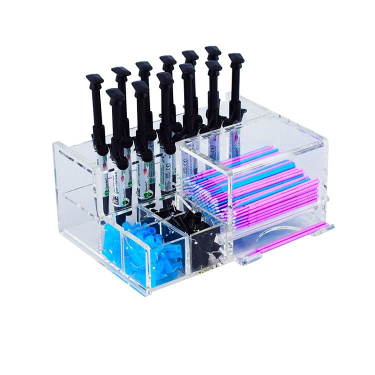 Acrylic organizer for syringe resin adhesive & applicator dispenser – oficiali Falcon Medical produkto nuotrauka