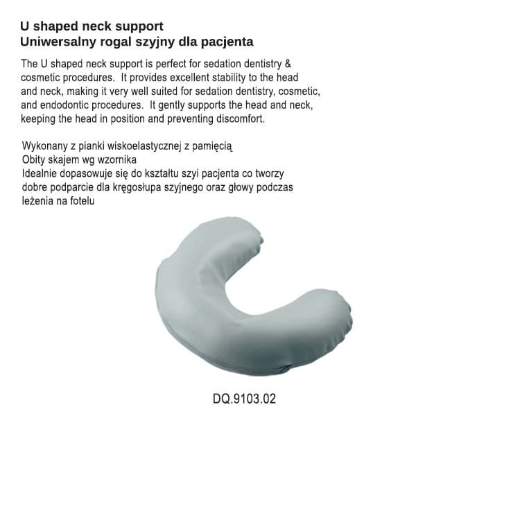 U Shaped Neck support for sedation dentistry grey – oficiali Falcon Medical produkto nuotrauka