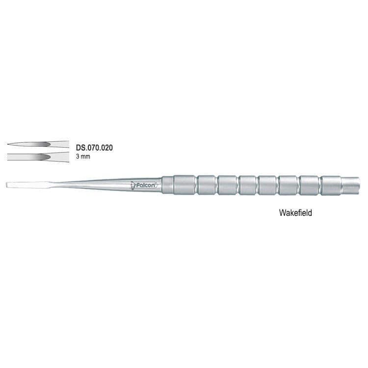 Osteotome bone Wakefield 3mm fig. 2 – oficiali Falcon Medical produkto nuotrauka