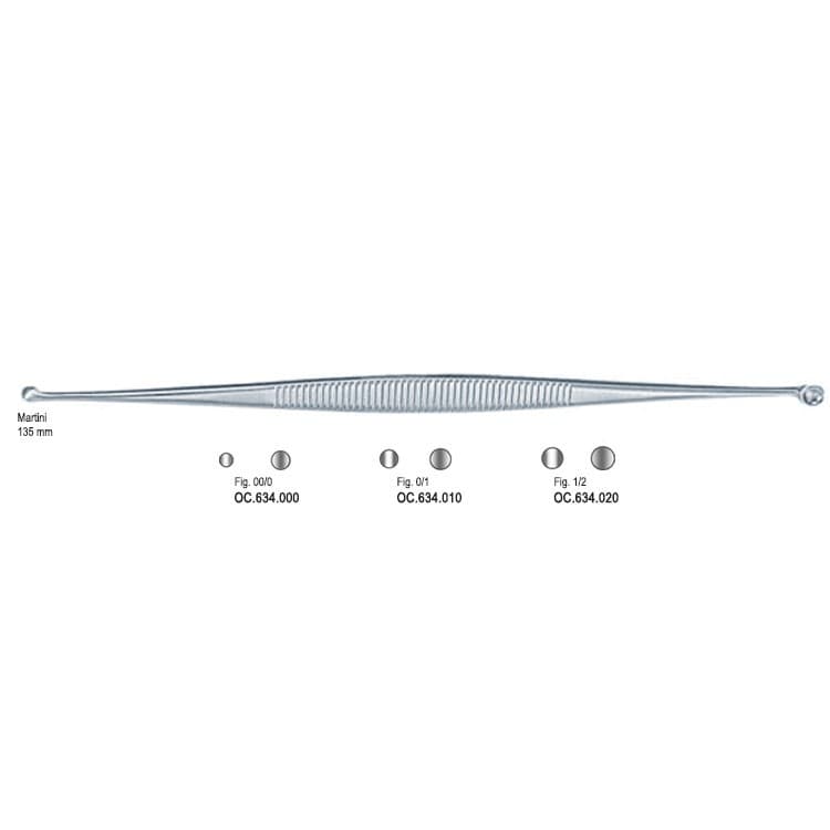 Martini Bone Curette Fig.0/1, 135mm – oficiali Falcon Medical produkto nuotrauka