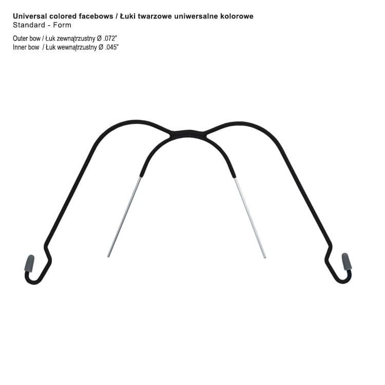 Facebow universal Standard-Form black – oficiali Falcon Medical produkto nuotrauka
