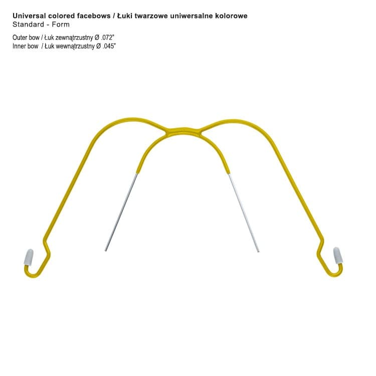 Facebow universal Standard-Form yellow – oficiali Falcon Medical produkto nuotrauka