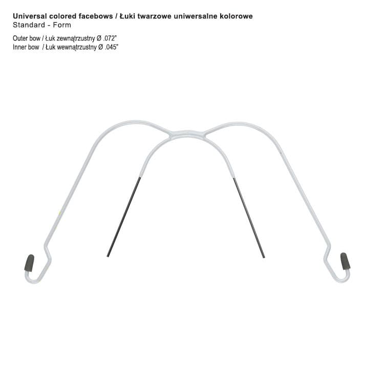 Facebow universal Standard-Form white – oficiali Falcon Medical produkto nuotrauka