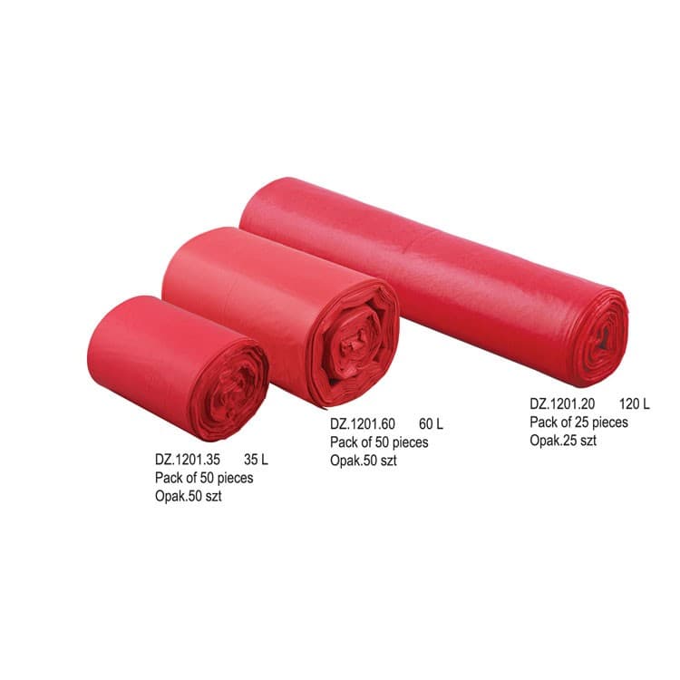 Medical waste bag red colour 120L, 25 pieces – oficiali Falcon Medical produkto nuotrauka