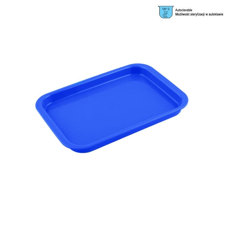 Instrument Tray plastic 240x165x20mm mini blue – oficiali Falcon Medical produkto nuotrauka