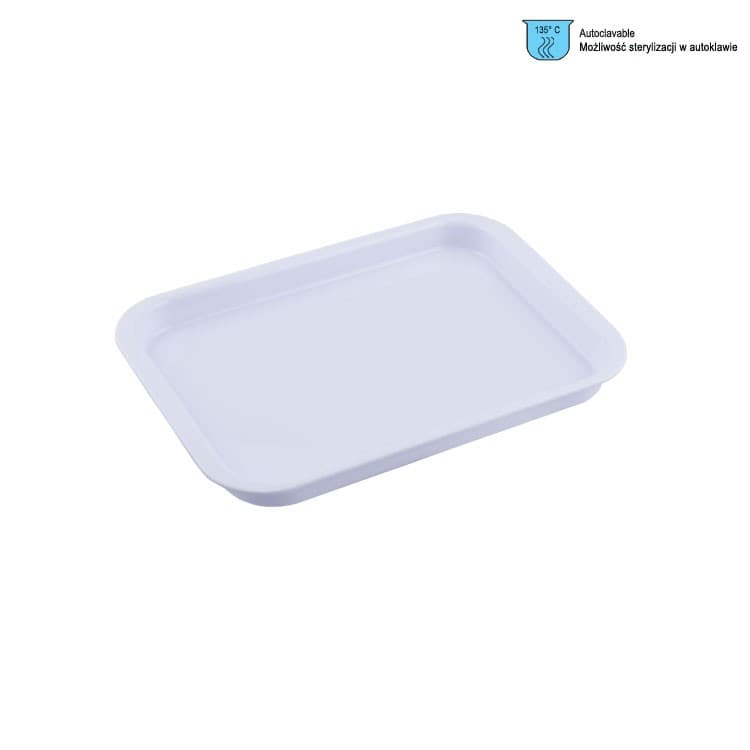 Instrument Tray plastic 240x165x20mm mini white – oficiali Falcon Medical produkto nuotrauka