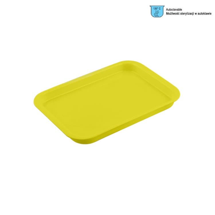 Instrument Tray plastic 240x165x20mm mini yellow – oficiali Falcon Medical produkto nuotrauka