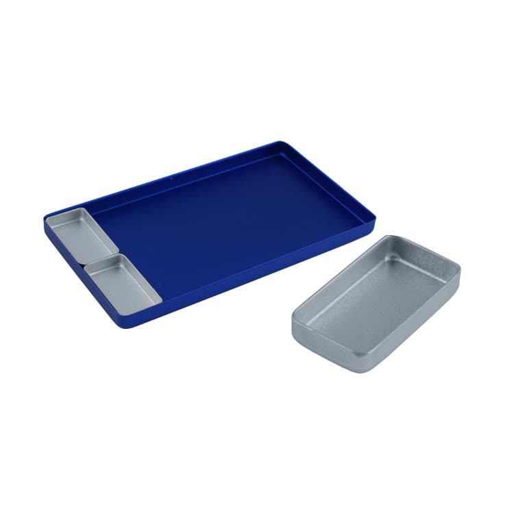 Tray insert aluminum 49x26x10mm – oficiali Falcon Medical produkto nuotrauka