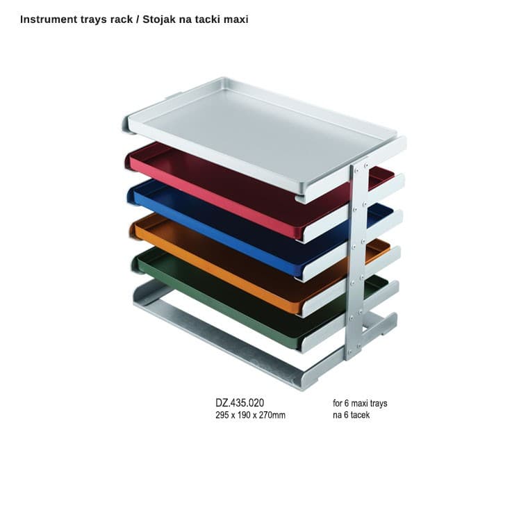 Instrument tray rack for 6 Maxi trays – oficiali Falcon Medical produkto nuotrauka