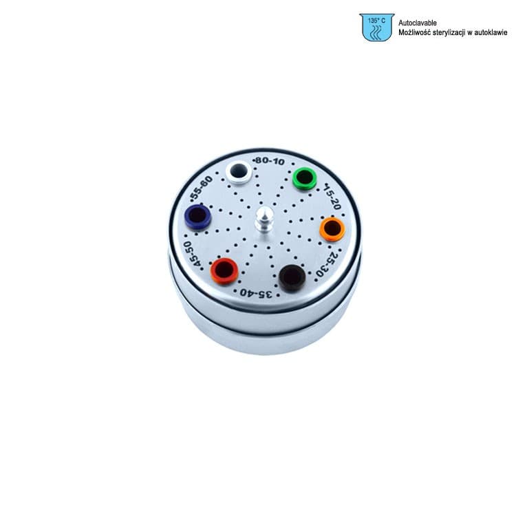 Endo and Gutta box round Maxi, silver – oficiali Falcon Medical produkto nuotrauka