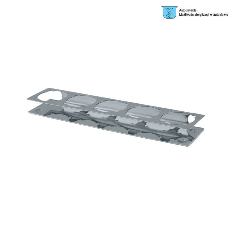 Glass bottle stand stainless steel – oficiali Falcon Medical produkto nuotrauka