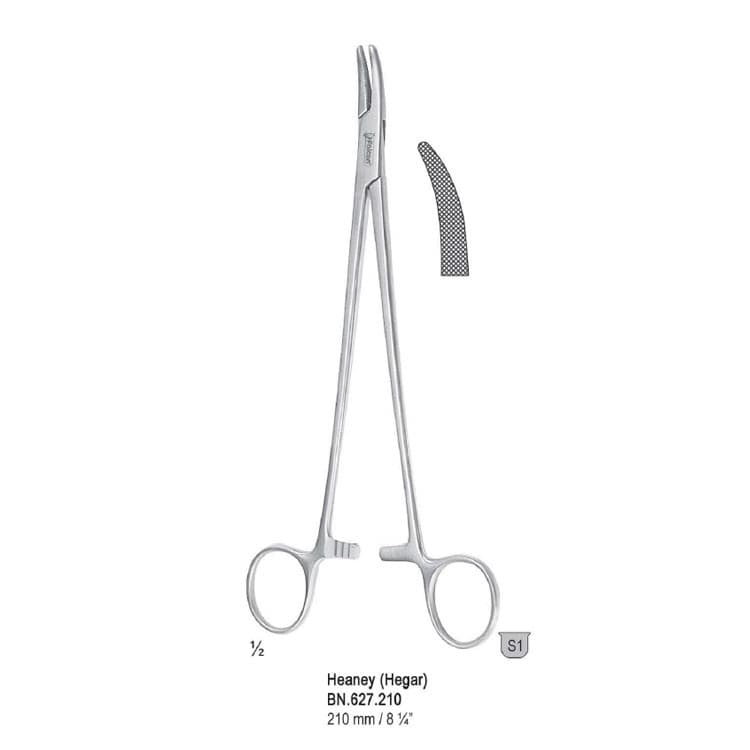 Needle holder Heaney (Hegar) curved 210mm – oficiali Falcon Medical produkto nuotrauka