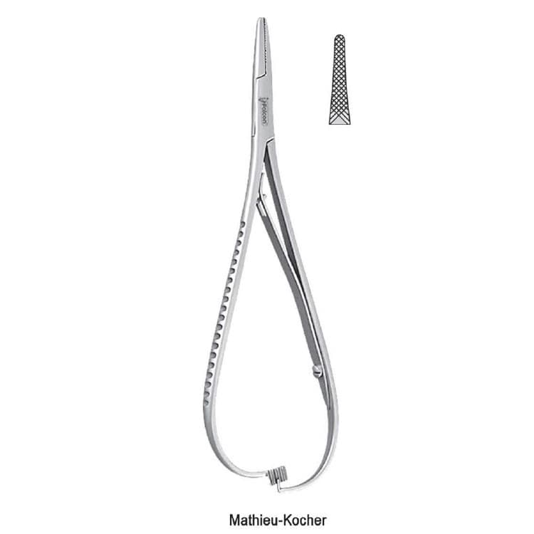 Needle holder Mathieu-Kocher 140mm – oficiali Falcon Medical produkto nuotrauka
